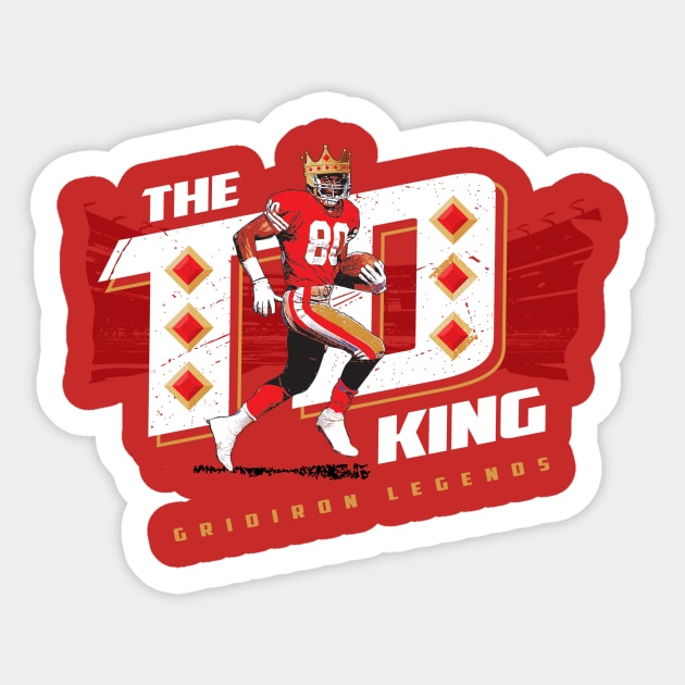Jerry Rice TD king tee t-shirt Sticker by goderslim